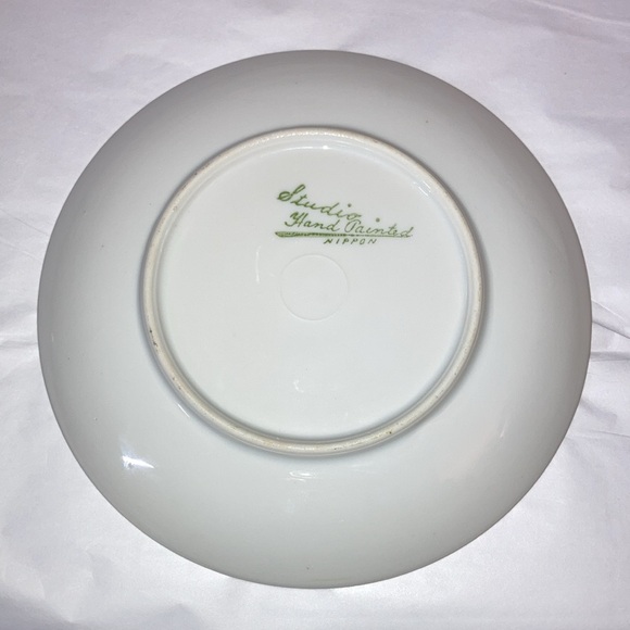 Vintage Nippon Japan Studio Hand-painted floral and branches art plate EUC! - Picture 8 of 8